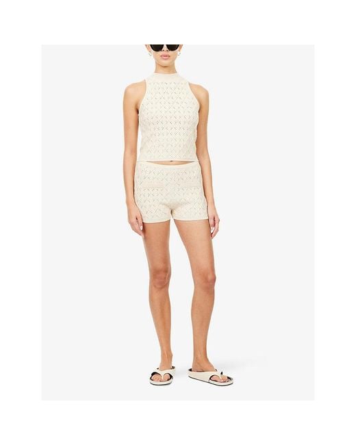 Devon Windsor Natural Rhea Knitted Shorts