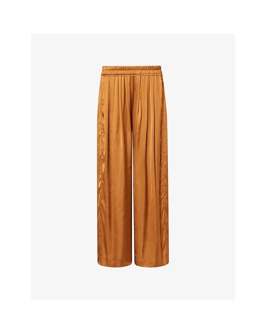 Isabel Marant Brown Nolia Wide-Leg Satin Trousers