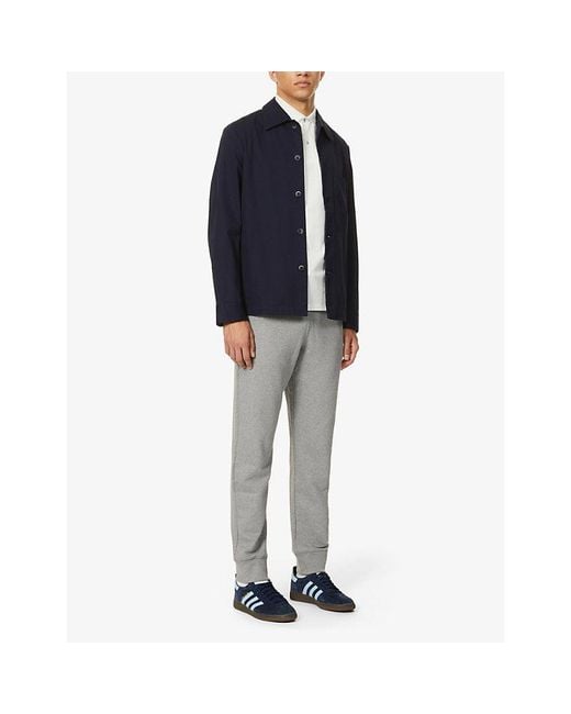 Paul Smith Black Zebra Brand-Embroidered Cotton Jogging Bottoms for men