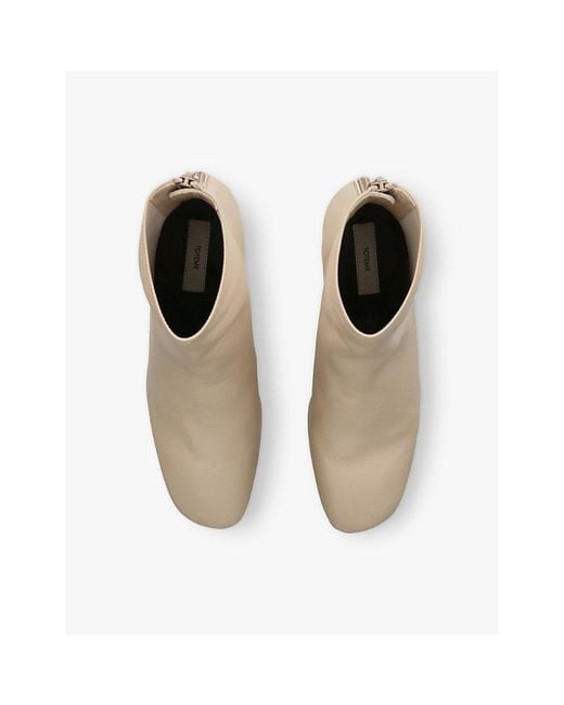 Totême Natural Soft Leather Heeled Ankle Boots
