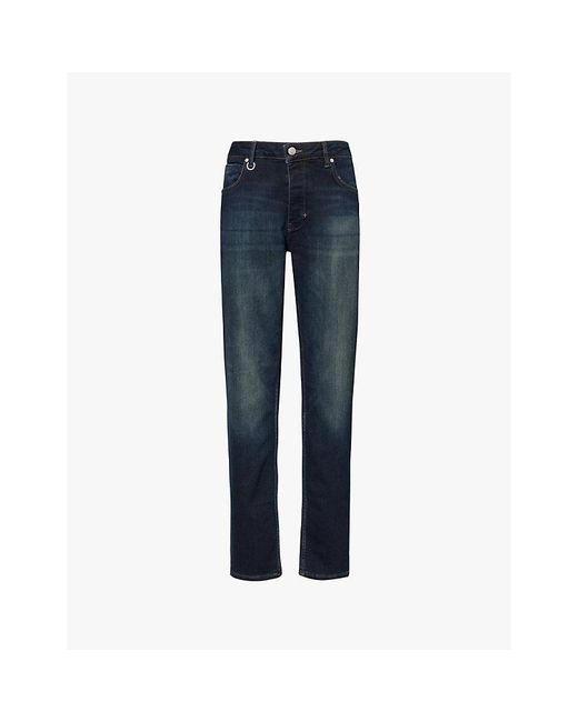 Neuw Blue Lou Brand-Patch Straight-Leg Slim-Fit Stretch-Denim Blend Jeans for men