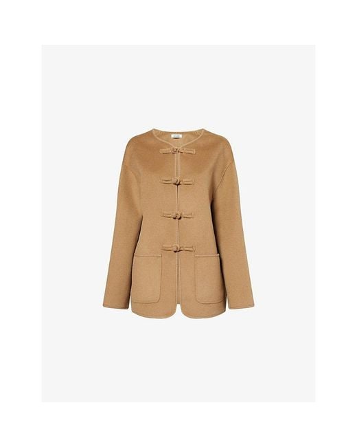 RÓHE Frames Natural Round-Neck Patch-Pocket Wool-And-Cashmere Jacket