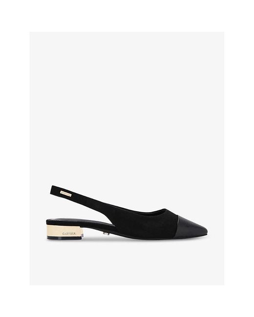 Carvela Kurt Geiger Black Amelia Sling-Back Faux-Leather Pumps