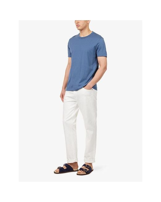 Derek Rose Blue Barny Short-Sleeve Cotton T-Shirt for men