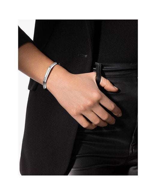 Messika White Moderniste Medium Brushed 18Ct- And 0.05Ct Diamond Bracelet