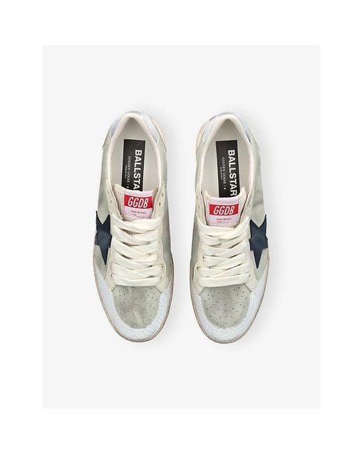 Golden Goose Deluxe Brand White Ballstar 60646 Suede Trainers for men