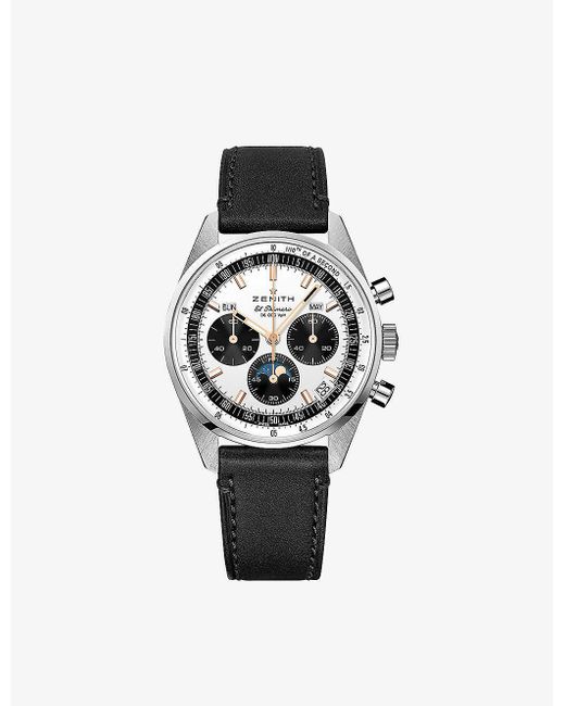 Zenith White Unisex 03.3400.3610/38.c911 Chronomaster Original Triple Calendar Stainless-steel Automatic Watch