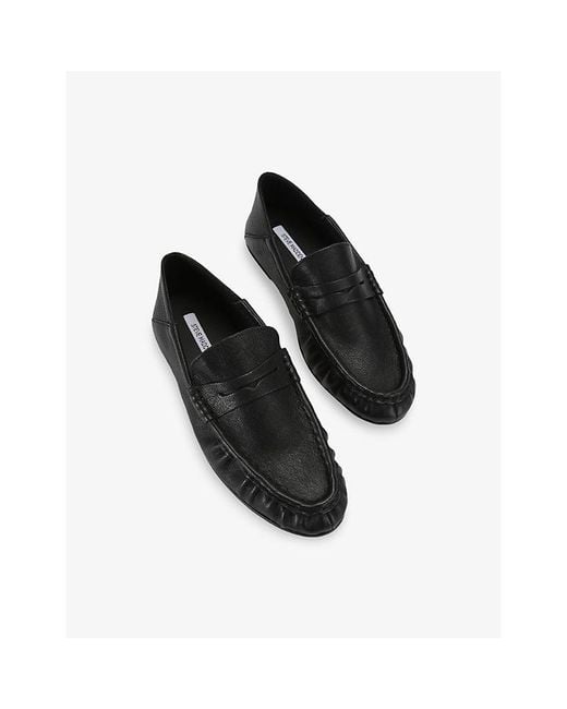 Steve Madden Black Roger Leather Loafers