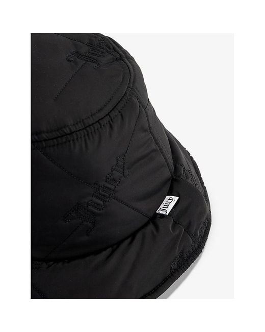 Juicy Couture Black Quilted Recycled Nylon Bucket Hat