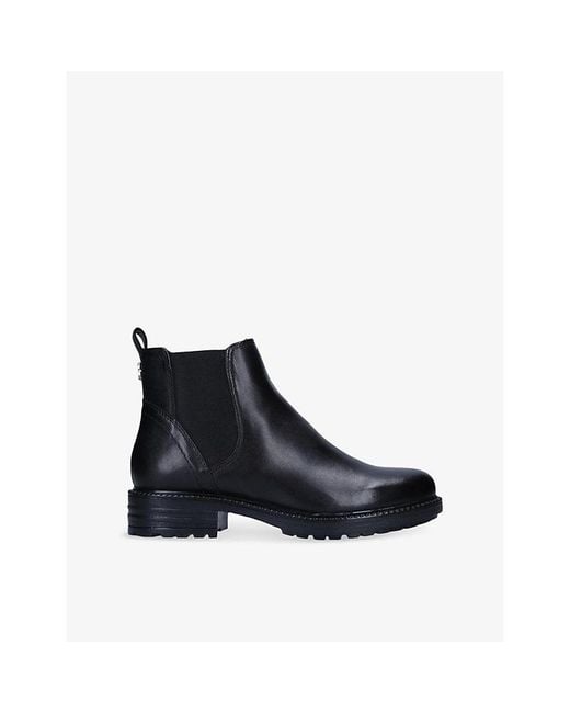 Carvela Kurt Geiger Black Russ Wide-Fit Leather Chelsea Boots