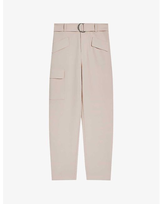 Ted Baker White Gracieh High-rise Stretch-woven Trousers