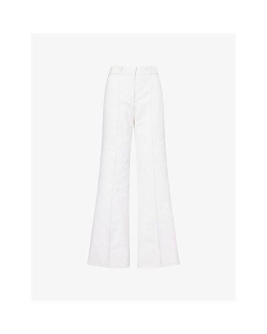 ME+EM White Elongator Tailored-Fit Double-Faced Cotton Trousers