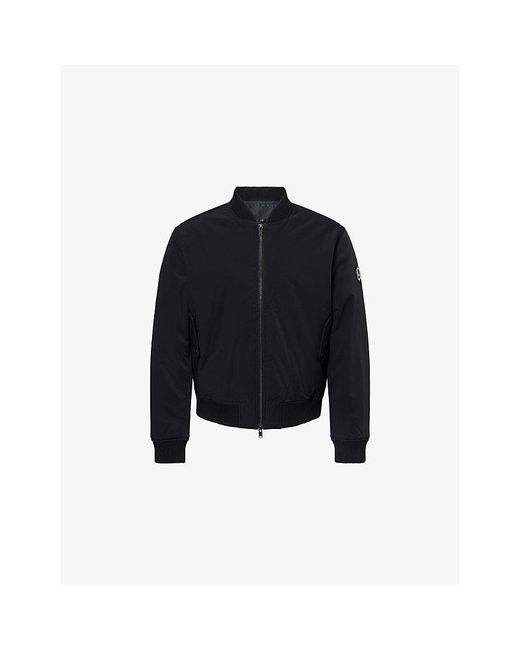 FIFA 1904 Black Logo-Patch Padded Bomber Jacket for men