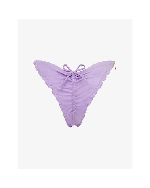 Agent Provocateur Purple Berry Star-Charm Bikini Bottoms