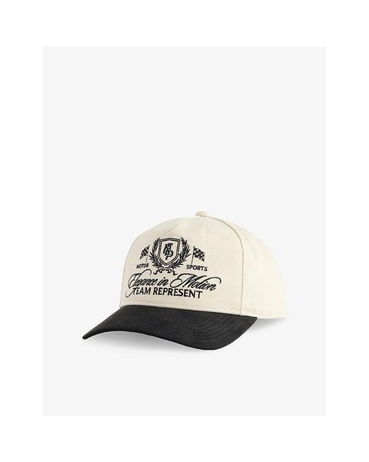 Represent White Crest Logo Cotton Cap for men