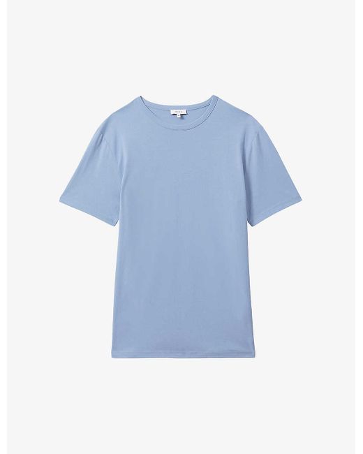 Reiss Blue Melrose Regular-fit Cotton-jersey T-shirt for men