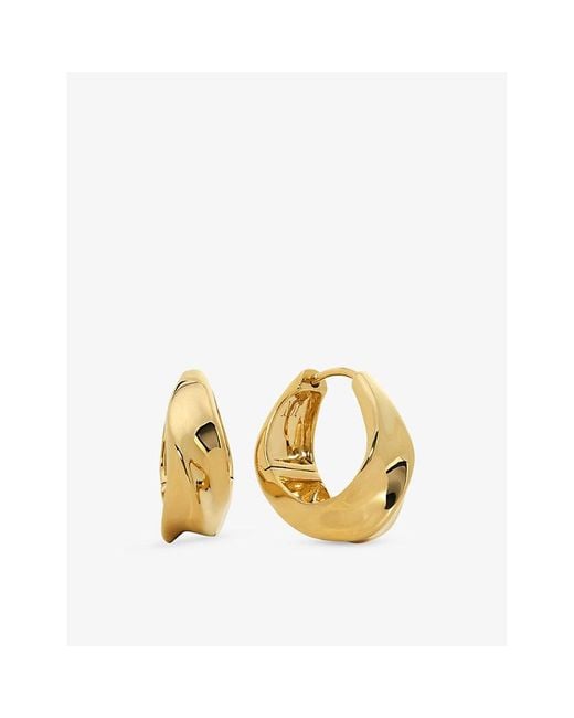 Monica Vinader Metallic Nomade Small 18Ct Vermeil Hoop Earrings