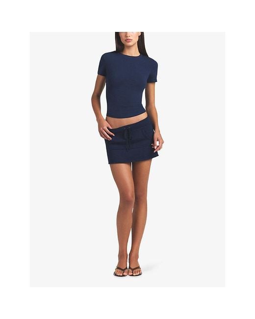 Skims Blue Slim-Fit Cotton-Jersey T-Shirt