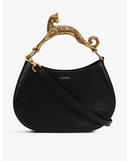 Lanvin Cat Leather Cross-body Bag in Black Gold (Black) | Lyst Australia
