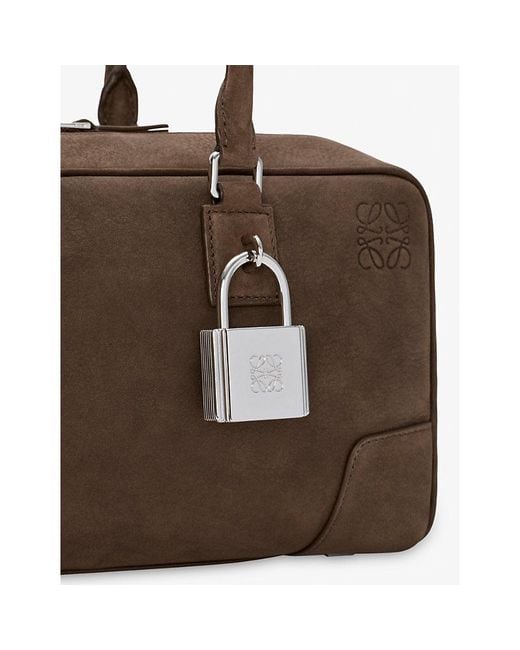 Loewe Brown Amazona 31 Cropped Suede Shoulder Bag