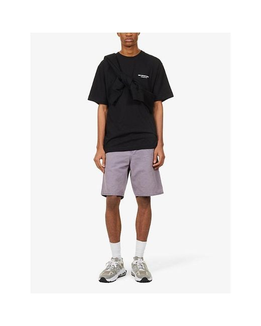 MKI Miyuki-Zoku Black Design Studio Brand-Print Organic-Cotton Jersey T-Shirt for men