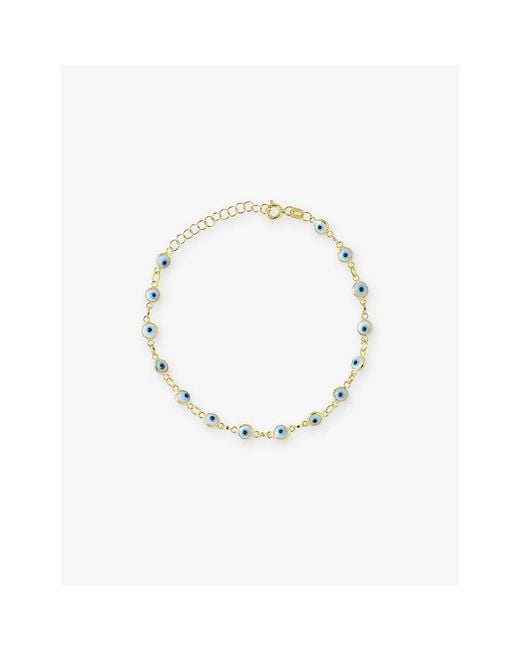 La Maison Du Couturier Metallic Ece London The Nazar Ii 22Ct Vermeil Chain Bracelet