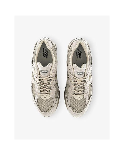 New Balance White 2002 Protection Pack Suede And Mesh Trainers for men