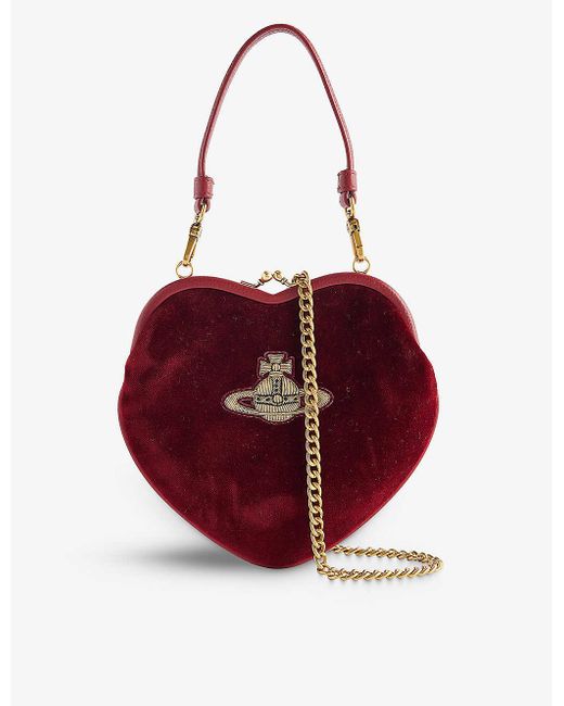 Vivienne Westwood Red Belle Heart Frame Cotton-blend Purse
