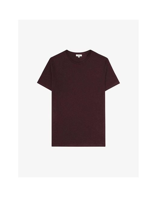 Reiss Purple Bless Crewneck Cotton-Jersey T-Shirt for men