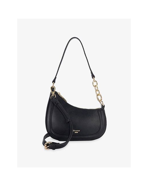 Dune Black Direction Small Leather Shoulder Bag