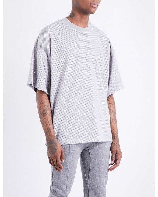 Fear Of God Fifth Collection Batting Practice Mesh Top in Gray for