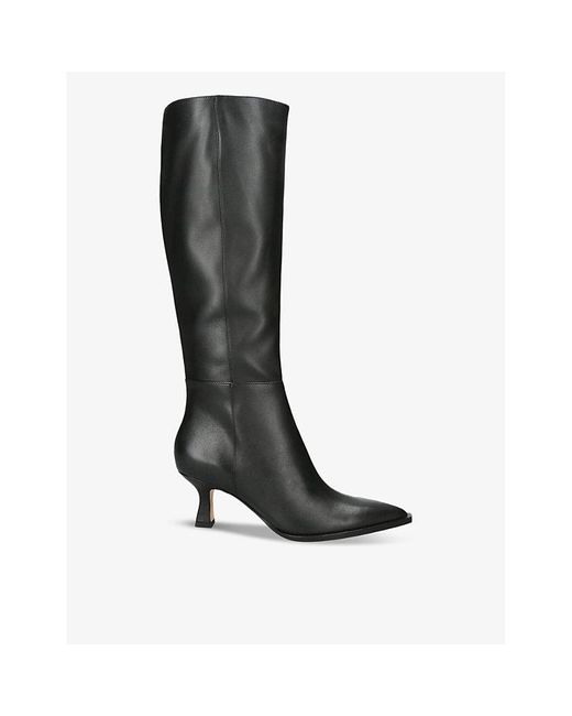 Dolce Vita Black auggie Leather Heeled Knee-high Boots