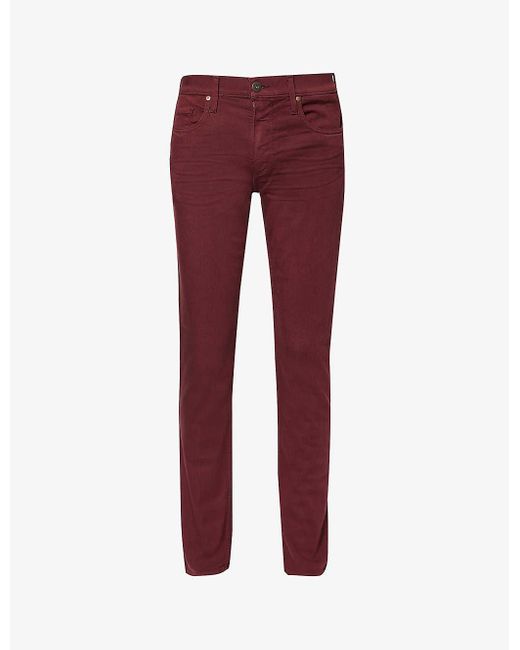 PAIGE Red Lennox Slim-leg Mid-rise Stretch-denim Jeans for men