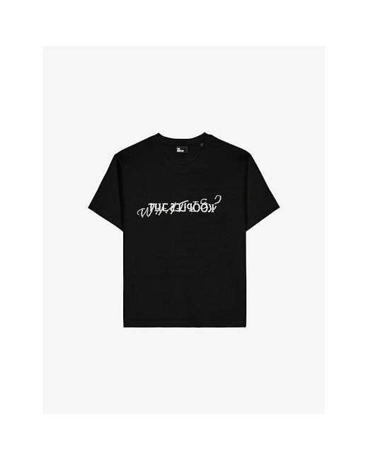 The Kooples Black Logo-Print Short-Sleeve Cotton T-Shirt