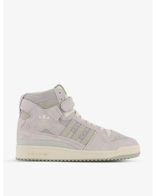adidas Forum 84 Ankle Strap Suede High-top Trainers in Grey for Men ...