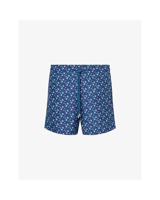Vilebrequin Blue Moorea Printed Swim Shorts for men