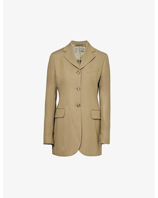 Acne Natural Jolcie Double-breasted Wool-blend Jacket