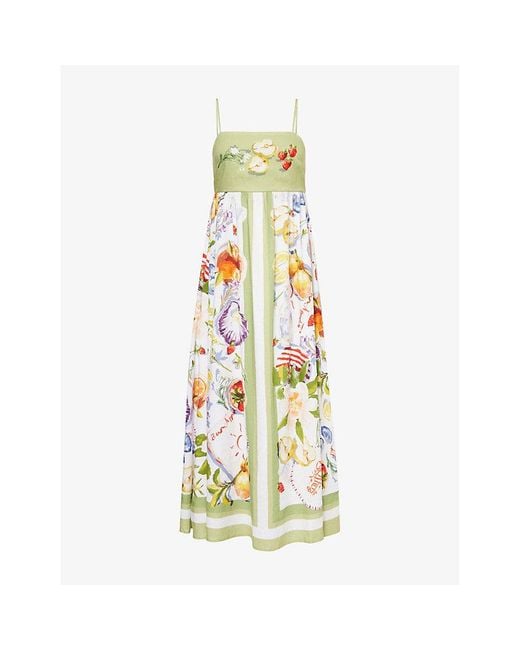 Seafolly Riviera Coast Shoulder-Straps Linen-Blend Maxi Dress in Metallic |  Lyst