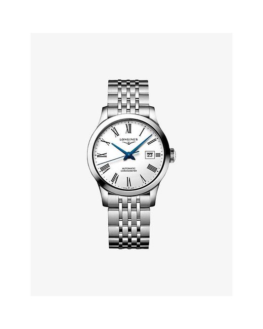 Longines Metallic L2.321.4.11.6 Record Steel Hands 30Mm Stainless-Steel Automatic Watch for men