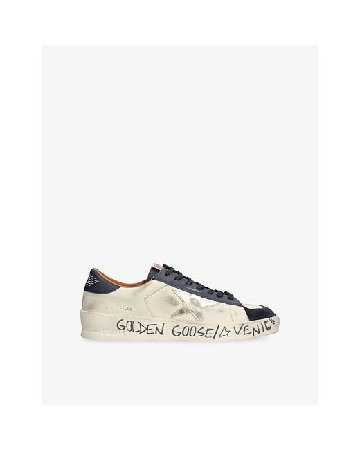Golden Goose Deluxe Brand Multicolor Stardan Graffiti 81225 Leather Trainers for men