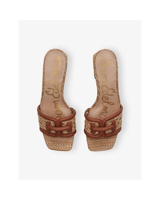 Sam Edelman Natural Waylon Woven Heeled Sandals