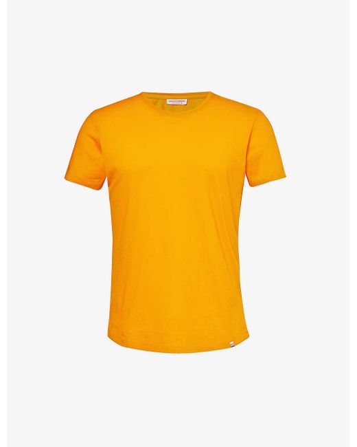 Orlebar Brown Yellow Logo-tab Regular-fit Cotton-jersey T-shirt Xx for men