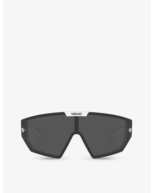Versace Gray Ve4461 Irregular-frame Acetate Sunglasses