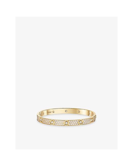 Cartier Metallic Love Classic Pavéd 18Ct- And 4.04Ct Brilliant-Cut Diamond Bracelet