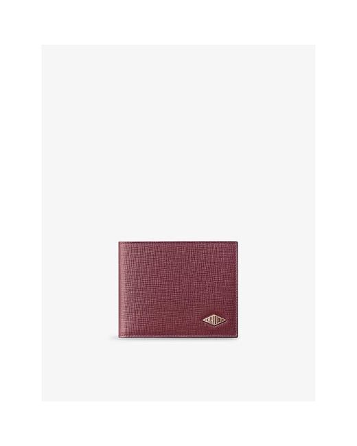 Cartier Purple Losange Leather Card Holder for men