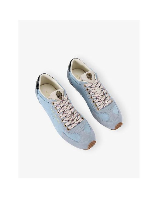 Kurt Geiger Blue Islington Low-Top Suede Trainers