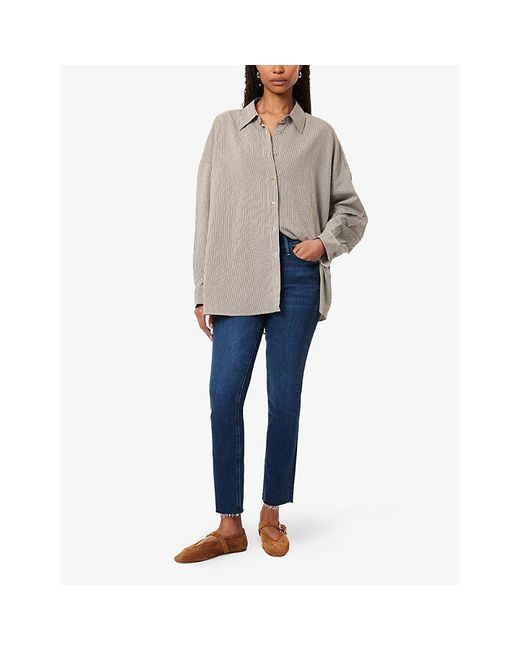Mother Blue The Dazzler Ankle Denim-Blend Jeans