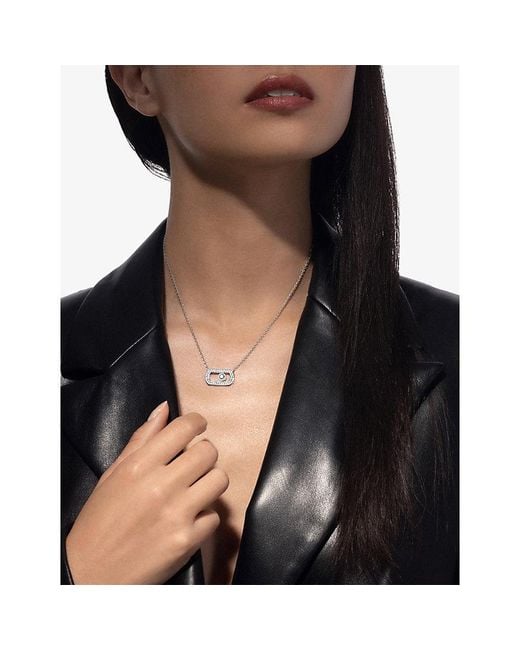 Messika Metallic So Move Pavé 18Ct And 0.65Ct Pendant Necklace