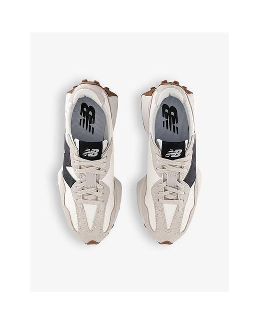 New Balance Multicolor 327 Logo-Embroidered Suede And Woven Low-Top Trainers