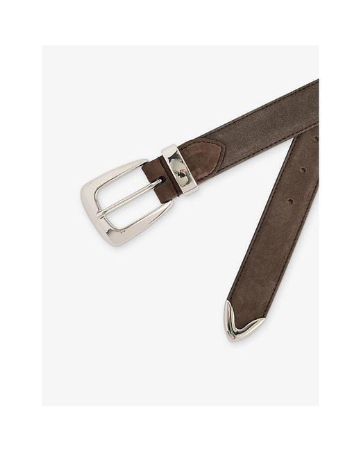Khaite Brown Benny Suede Belt